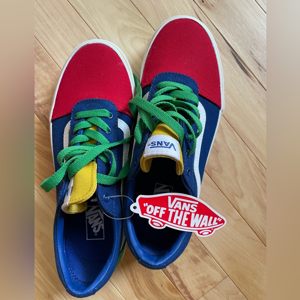 VANS multicolor sneakers, youth size 5.